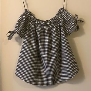 H&M Gingham off-shoulder top